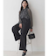 シフォンラッフルフリルボウタイブラウス