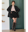 シフォンラッフルフリルボウタイブラウス