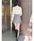 シフォンラッフルフリルボウタイブラウス