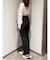 シフォンラッフルフリルボウタイブラウス