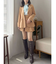 シフォンラッフルフリルボウタイブラウス