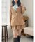 シフォンラッフルフリルボウタイブラウス