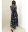 花柄バックレースアップワンピース