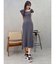 アシメビスチェニットワンピース