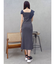 アシメビスチェニットワンピース