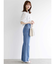 ハイウエストストレートストレッチデニム