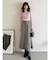 ウエストレイヤードナロースカート