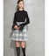 シャギーチェックボックスプリーツミニスカパン