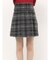 シャギーチェックボックスプリーツミニスカパン