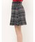 シャギーチェックボックスプリーツミニスカパン