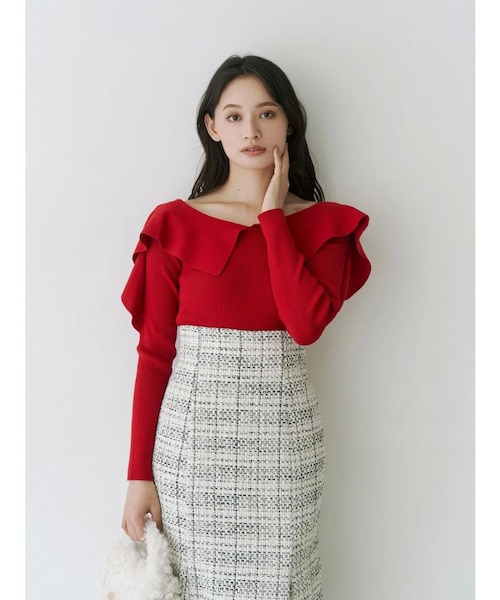 オリジナルツイードスソプリーツマーメイドスカート｜マーキュリー