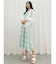 レースチェックプリントバックシャンワンピース