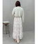 花柄プリーツティアードワンピース