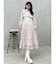 花柄プリーツティアードワンピース