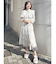花柄プリーツティアードワンピース