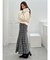 バックレースアップストレッチマーメイドスカート