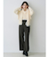 フェイクウール折返しベルトパンツ