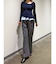 フェイクウール折返しベルトパンツ