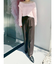 フェイクウール折返しベルトパンツ