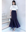 バックレースアップストレッチマーメイドスカート