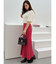 バックレースアップストレッチマーメイドスカート