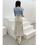 バックレースアップストレッチマーメイドスカート