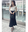 バックレースアップストレッチマーメイドスカート