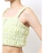 【OUNNOUN】カットジャガードシャーリングフロントZIPビスチェ
