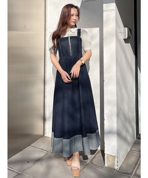 ⭐︎【新品】マーキュリーデュオ　チュール　デニム　ジャンスカ　ワンピース　ぶらうん ⭐︎【新品】マーキュリーデュオ チュール デニム ジャンスカ