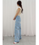 リボンプリントデニムパンツ