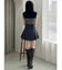 バックZIPミニマーメイドミニスカパン