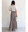 異素材ティアードスリーブニット