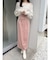 オフショルミニシャギーニット