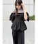 タフタバルーンペプラムロンパース