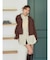 シャーリングZIPビスチェセットシャツ