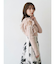 異素材プリーツラッフルリブニット