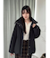 スタンドカラーミドルダウンコート