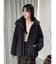 スタンドカラーミドルダウンコート