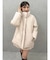 スタンドカラーミドルダウンコート