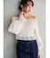 2WAYオフショルシャーリングブラウス