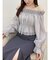 2WAYオフショルシャーリングブラウス