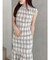 シアーチェックシャーリングマーメイドワンピース