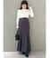 バックレースアップストレッチマーメイドスカート