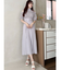 異素材ドッキングオフショルニットハーフスリーブワンピース
