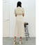 異素材ドッキングオフショルニットハーフスリーブワンピース
