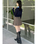 チェックプリーツミニスカパン