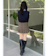 チェックプリーツミニスカパン