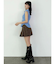 チェックプリーツミニスカパン