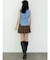 チェックプリーツミニスカパン