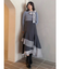 異素材使いティアードスカート